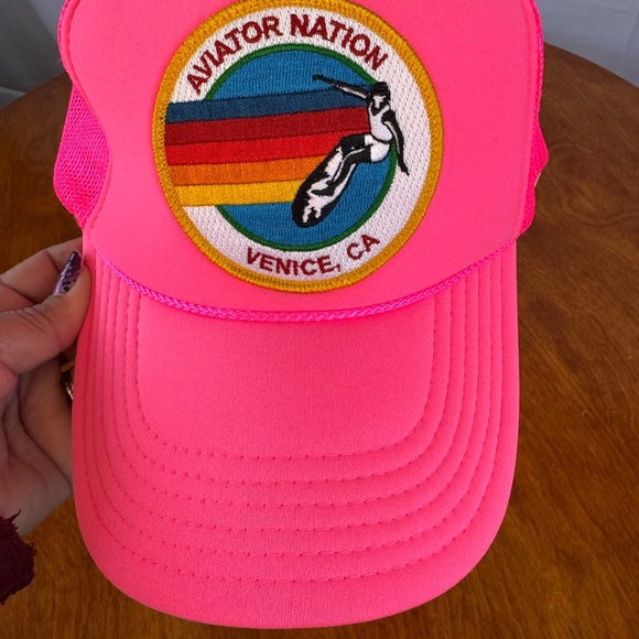 Aviator Nation Neon Pink Trucker Hat main image 8